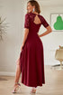 'Nereida' Short Sleeve Lace Dress - Celes Fashion